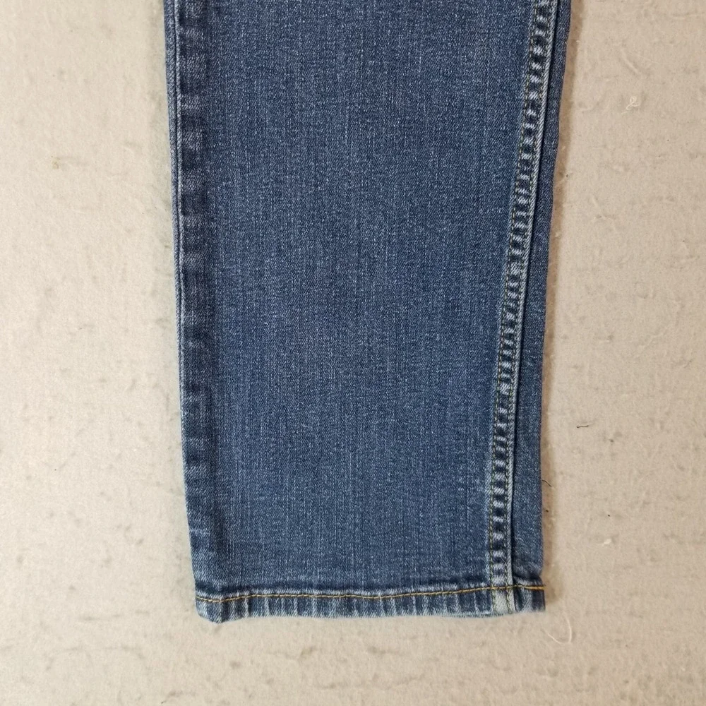 Levi's 514 jeans men's 36x32 slim straight blue Flex denim pants flawed trashed